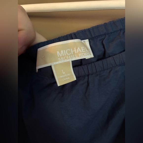 Michael Kors Navy Off-Shoulder Blouse - Picture 2 of 3